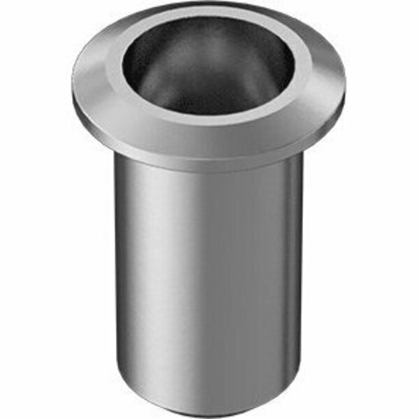 Bsc Preferred Aluminum Rivet Nut 1/4-20 Internal Thread .020-.080 Material Thickness, 25PK 93482A681